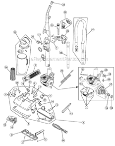 Page A Diagram and Parts List for M085807HD  Dirt Devil Upright Vacuum